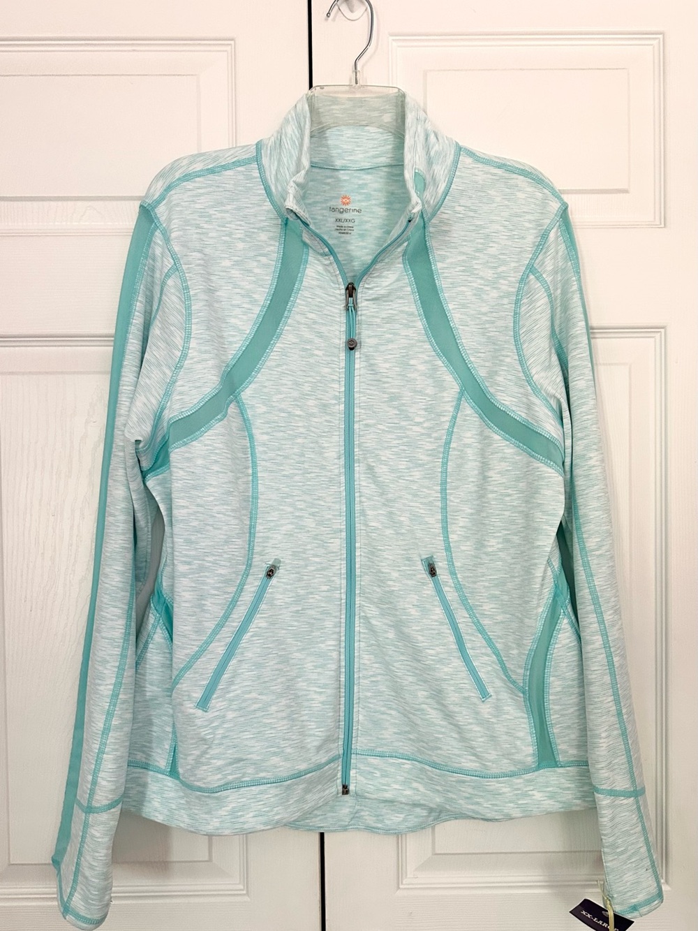 Tangerine Women's Aqua Zip-Front Active Jacket Sz 2X NWT